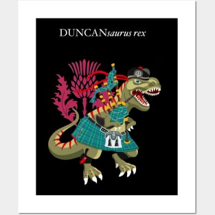 Clanosaurus Rex DUNCANsaurus rex Plaid DUNCAN Scotland Ireland Family Tartan Posters and Art